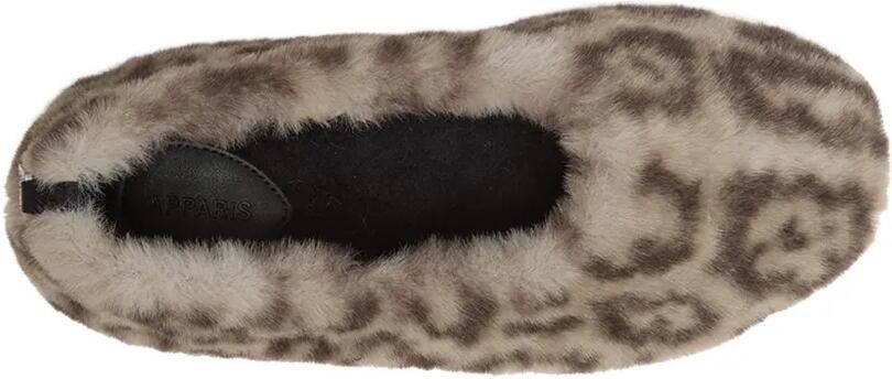 Apparis Magda slippers van imitatiebont met luipaard-print Beige - Foto 3