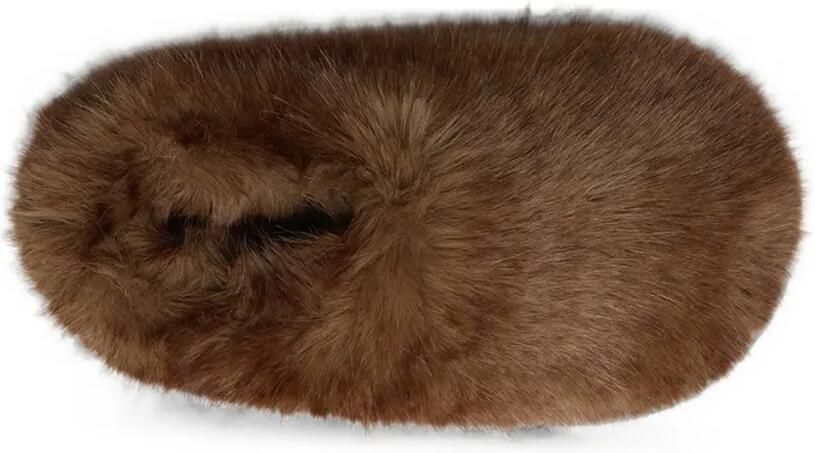 Apparis Medusa slippers van imitatiebont Bruin