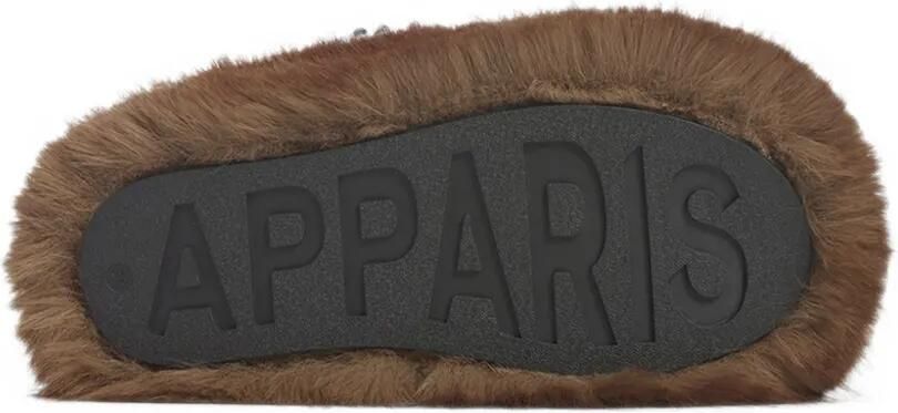 Apparis Medusa slippers van imitatiebont Bruin - Foto 3