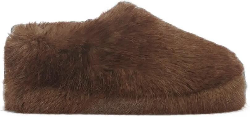 Apparis Medusa slippers van imitatiebont Bruin - Foto 2
