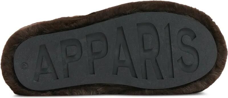Apparis Medusa slippers van imitatiebont Bruin - Foto 3