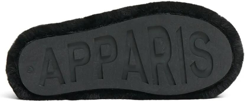 Apparis Medusa slippers van imitatiebont Zwart - Foto 3