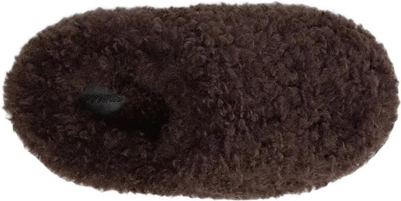 Apparis Misha bouclette slippers van imitatielamswol Bruin - Foto 2