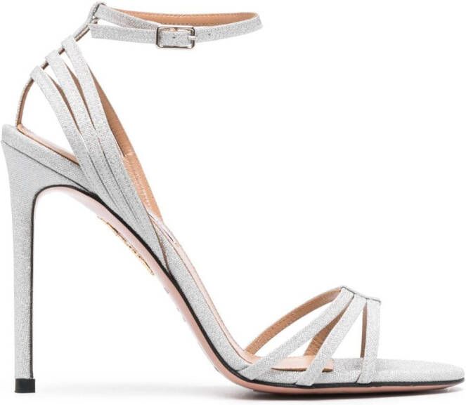 Aquazzura Glitter sandalen Zilver