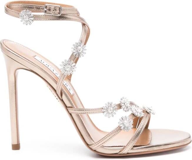 Aquazzura Leren sandalen Metallic