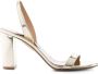 Aquazzura So Nude 85mm metallic leren sandalen Goud - Thumbnail 1