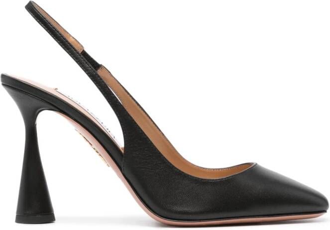 Aquazzura Amore leren pumps Zwart