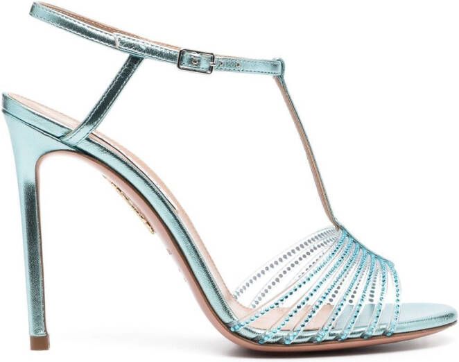 Aquazzura Amore Mio sandalen met kristal Blauw