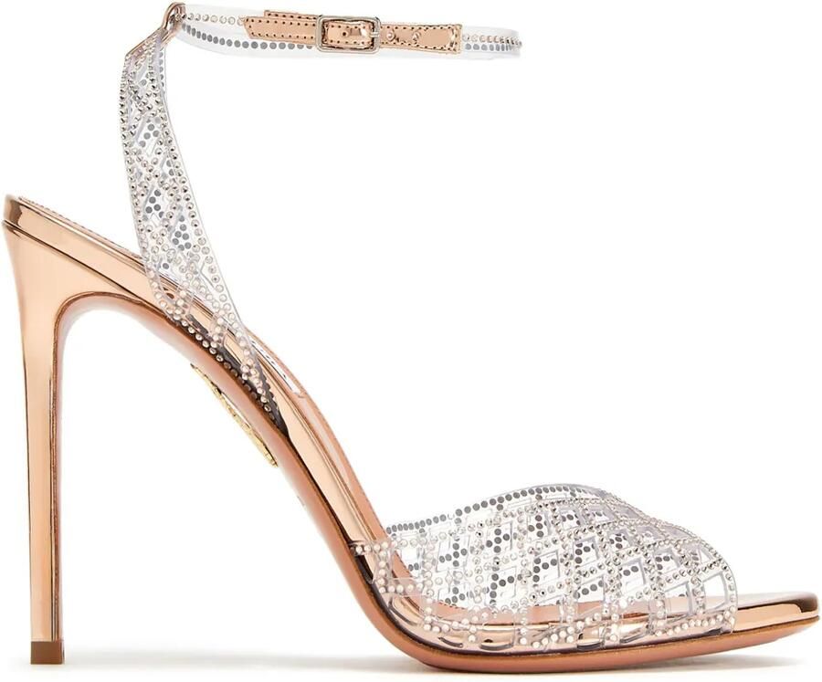 Aquazzura 105 mm Lumiere sandalen Zilver