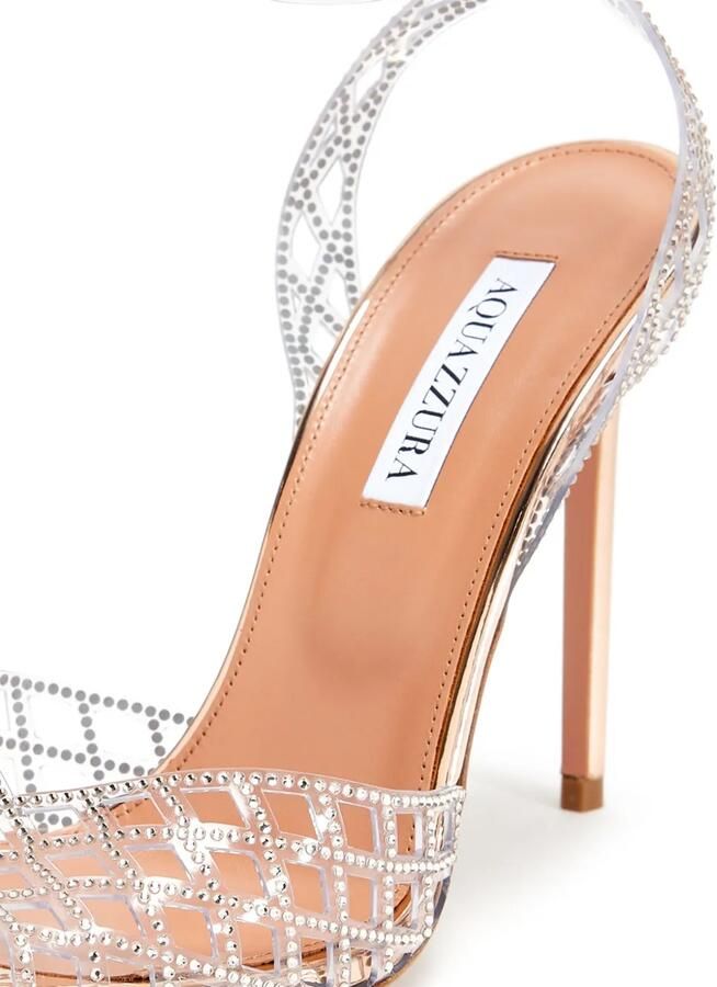 Aquazzura 105 mm Lumiere sandalen Zilver - Foto 3
