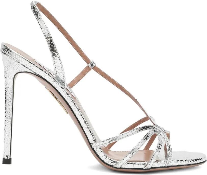 Aquazzura 105 mm Talk To Me sandalen met hak Zilver