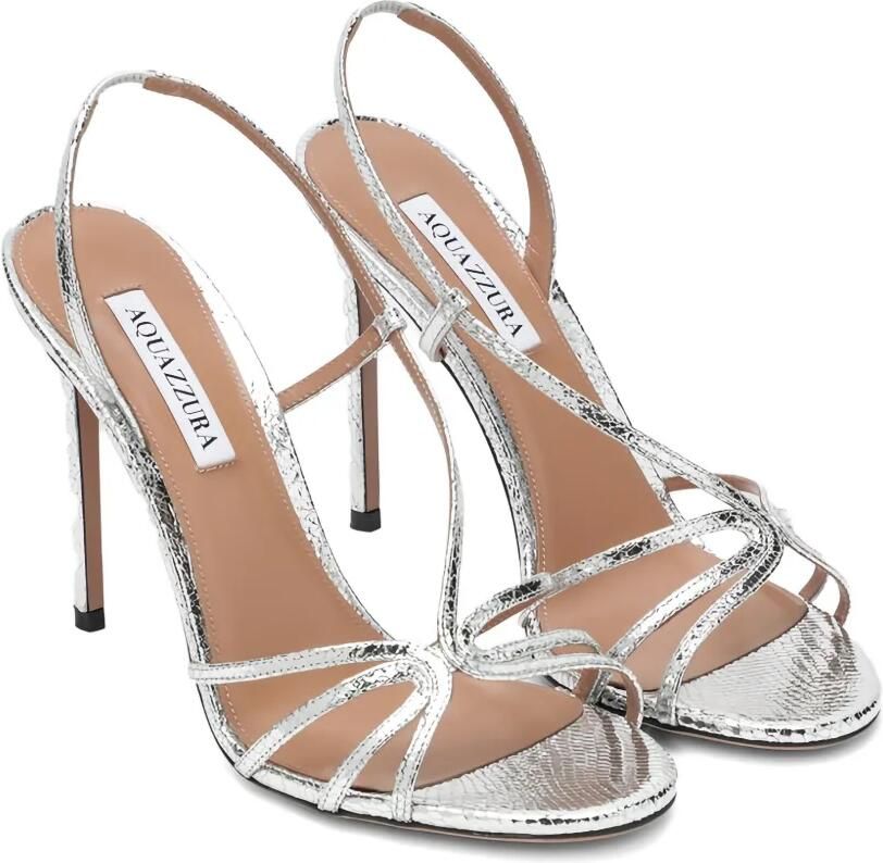 Aquazzura 105 mm Talk To Me sandalen met hak Zilver - Foto 2