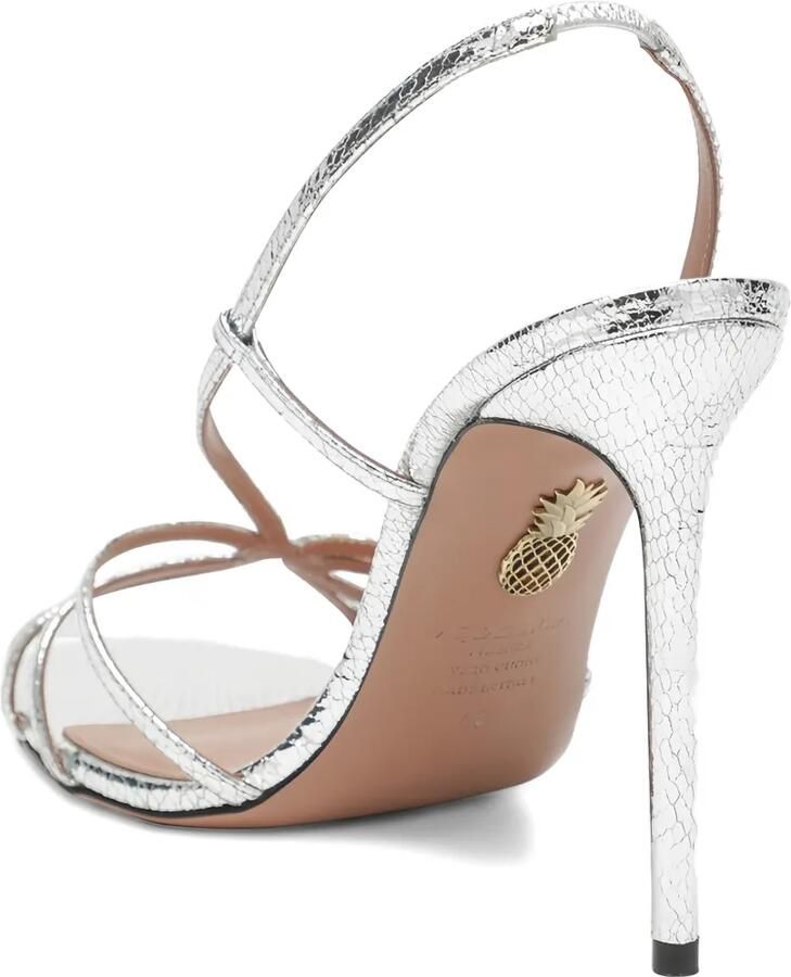 Aquazzura 105 mm Talk To Me sandalen met hak Zilver - Foto 5