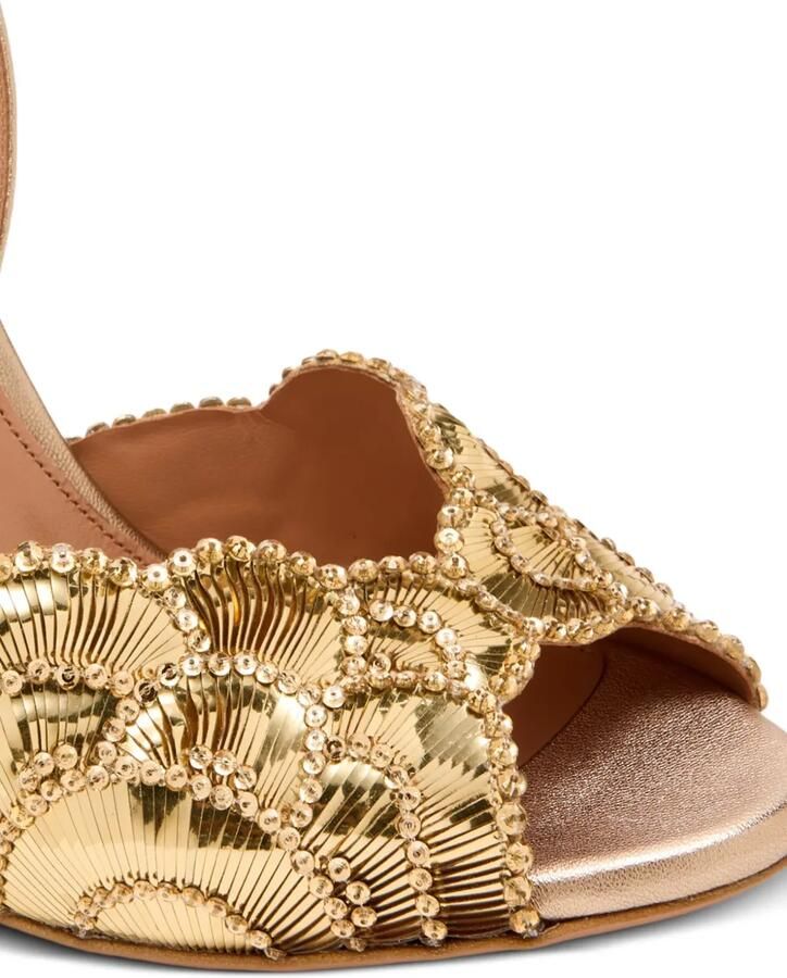 Aquazzura 105mm sandalen verfraaid met kristallen Goud - Foto 3