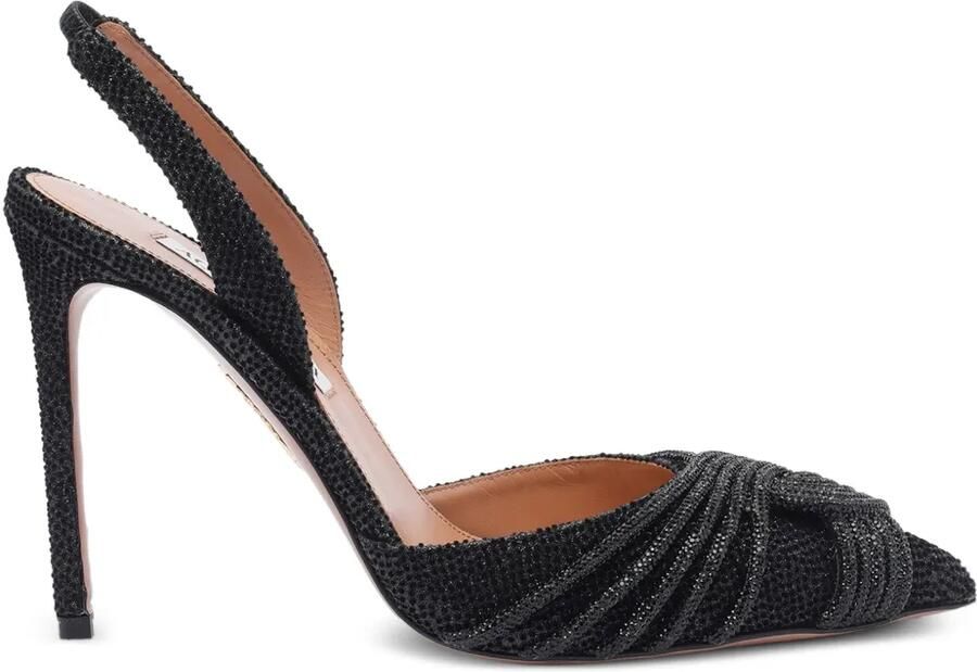 Aquazzura 120 mm slingback pumps met puntige neus Zwart