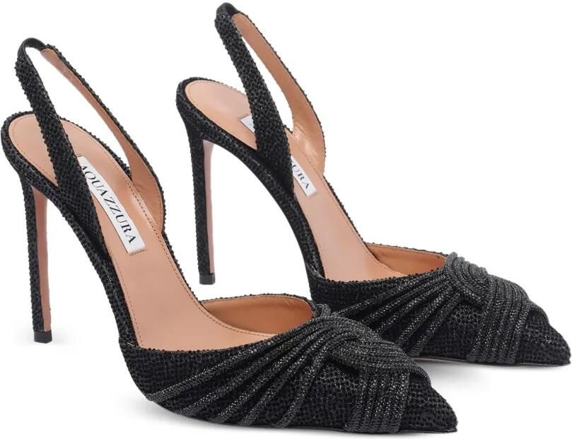 Aquazzura 120 mm slingback pumps met puntige neus Zwart - Foto 4
