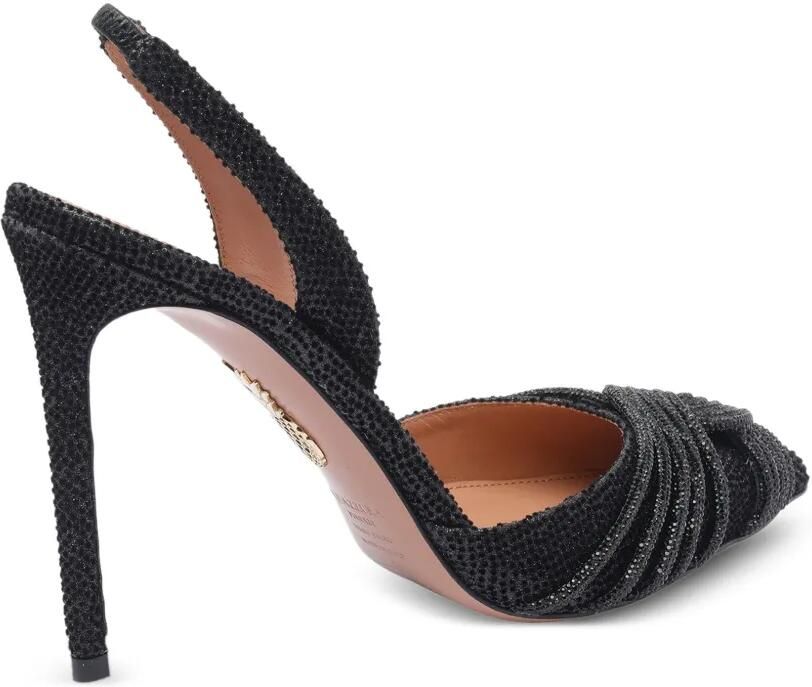 Aquazzura 120 mm slingback pumps met puntige neus Zwart - Foto 3