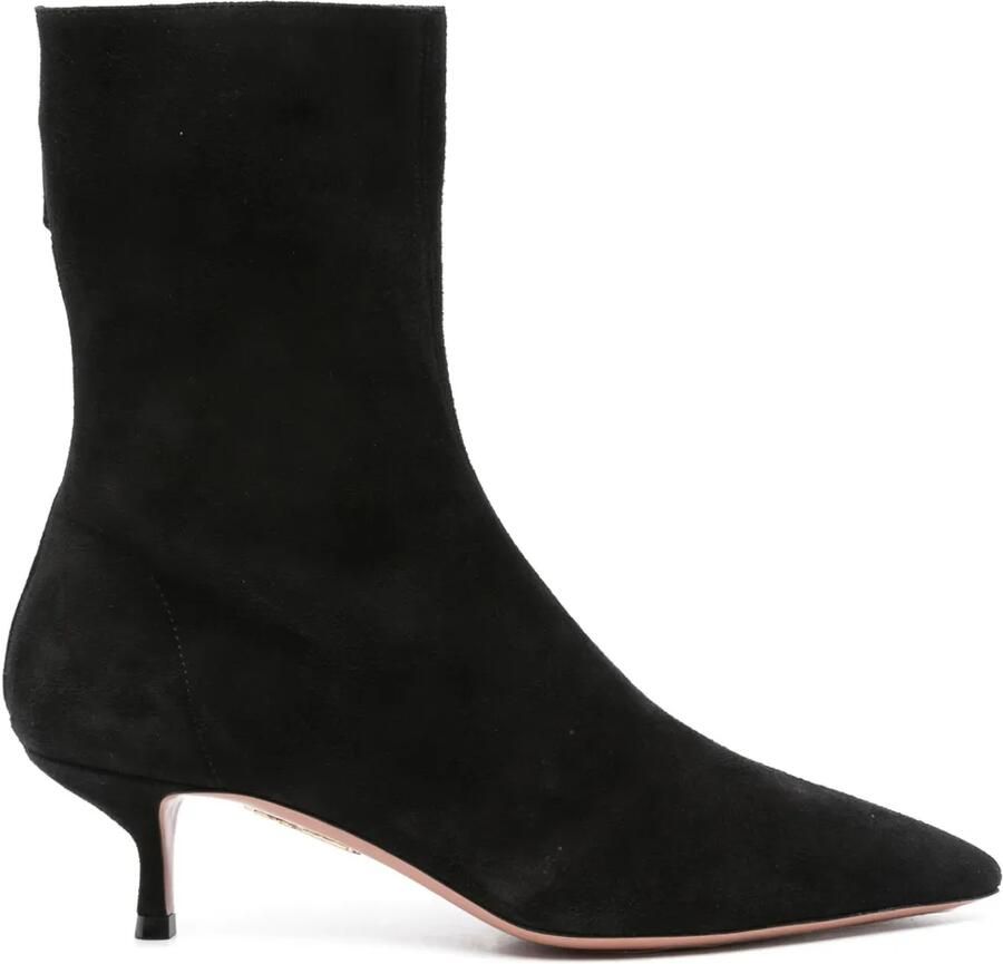 Aquazzura 55 mm suède enkellaarzen Zwart