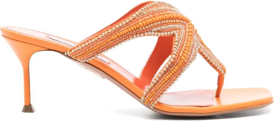 Aquazzura 65 mm Reef Star muiltjes Oranje