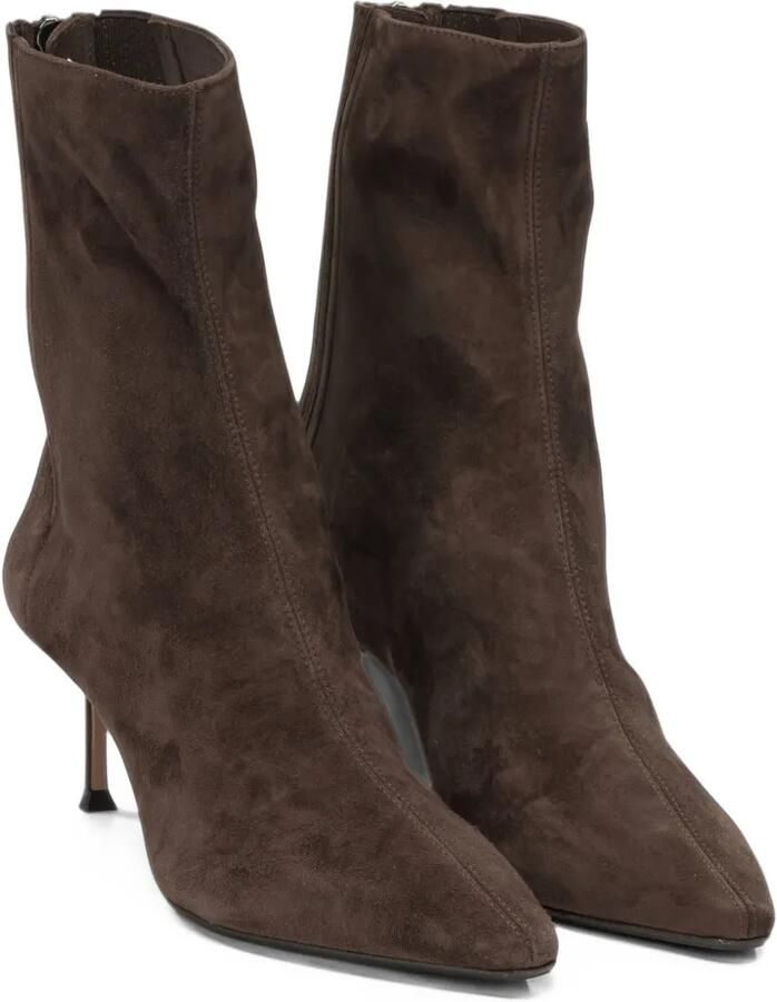 Aquazzura 65 mm Saint Honoré suède enkellaarzen Bruin - Foto 4