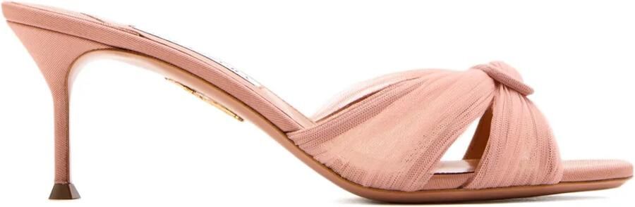 Aquazzura 65 mm sandalen met geknoopt detail Roze