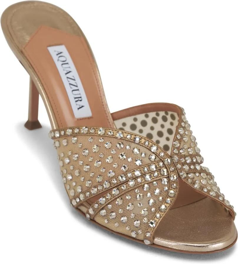 Aquazzura 75 mm Lover muiltjes Beige - Foto 2