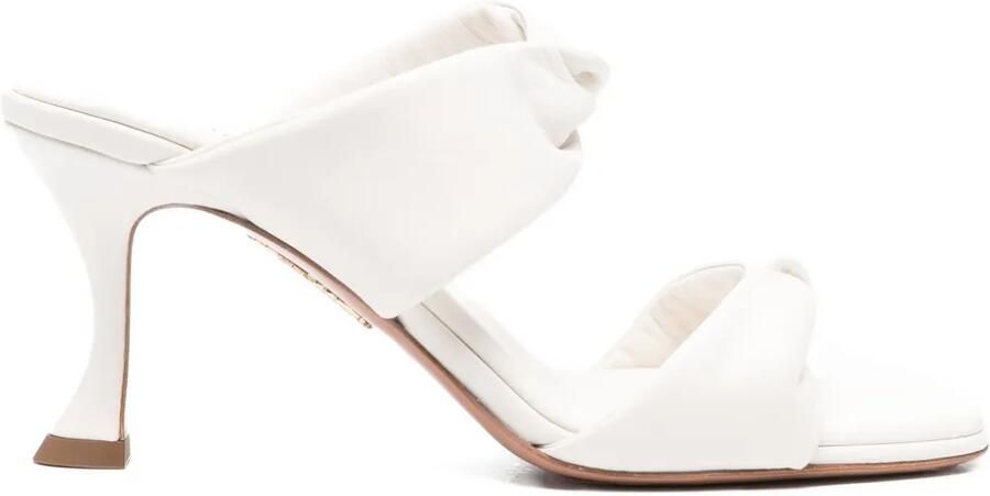 Aquazzura 80 mm Twist leren sandalen Wit