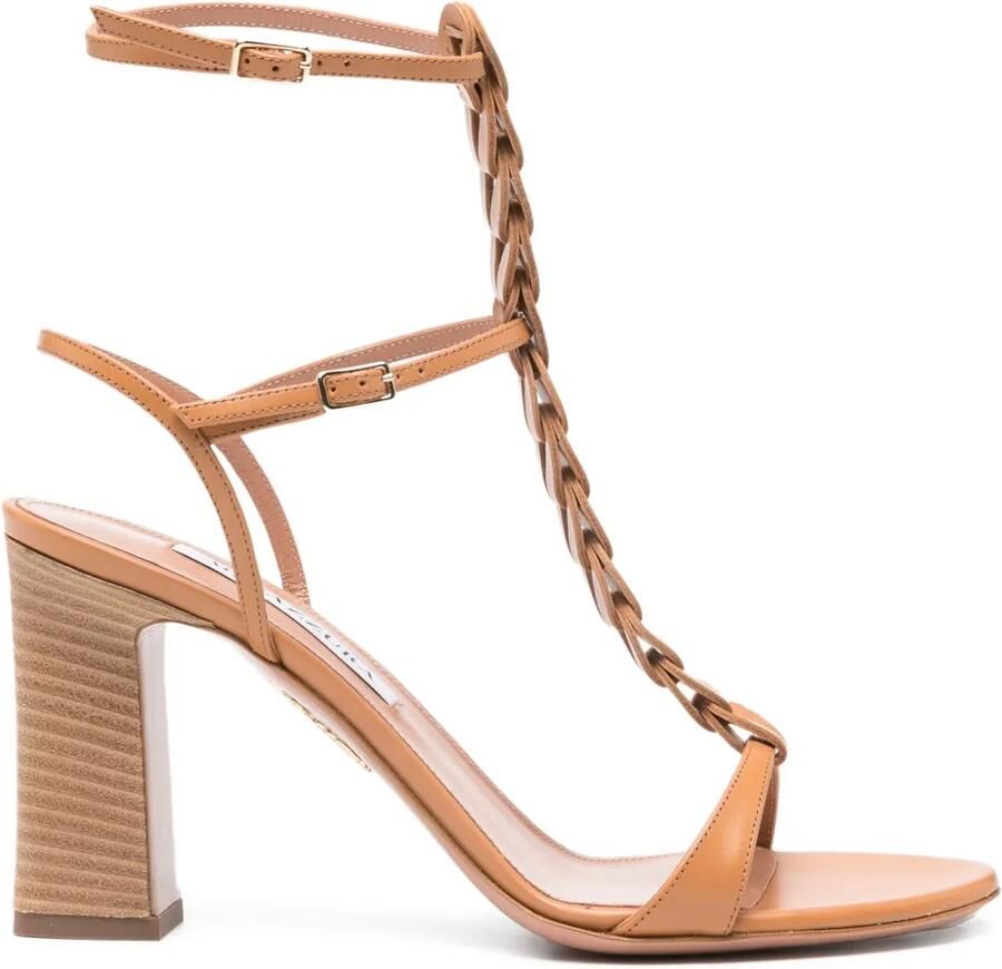 Aquazzura 85 mm Destiny Gladiator sandalen Bruin