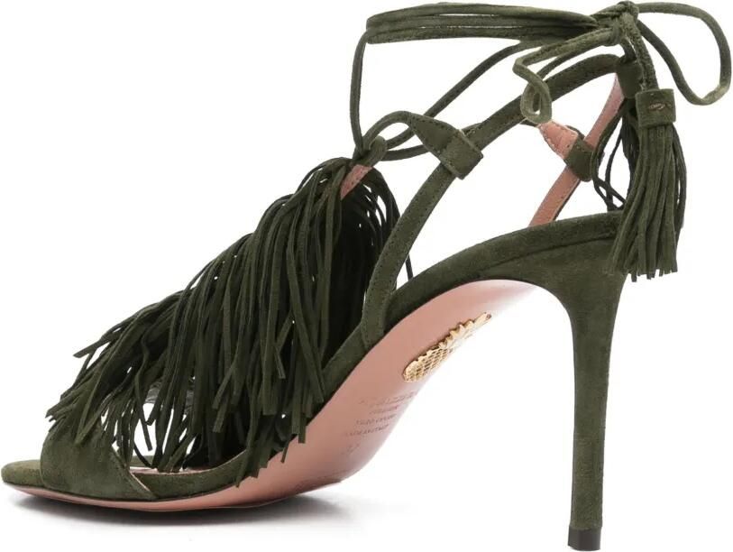 Aquazzura 85 mm Gytane sandalen Groen - Foto 3