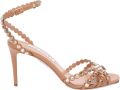 Aquazzura 85 mm leren sandalen met hak Beige - Beige