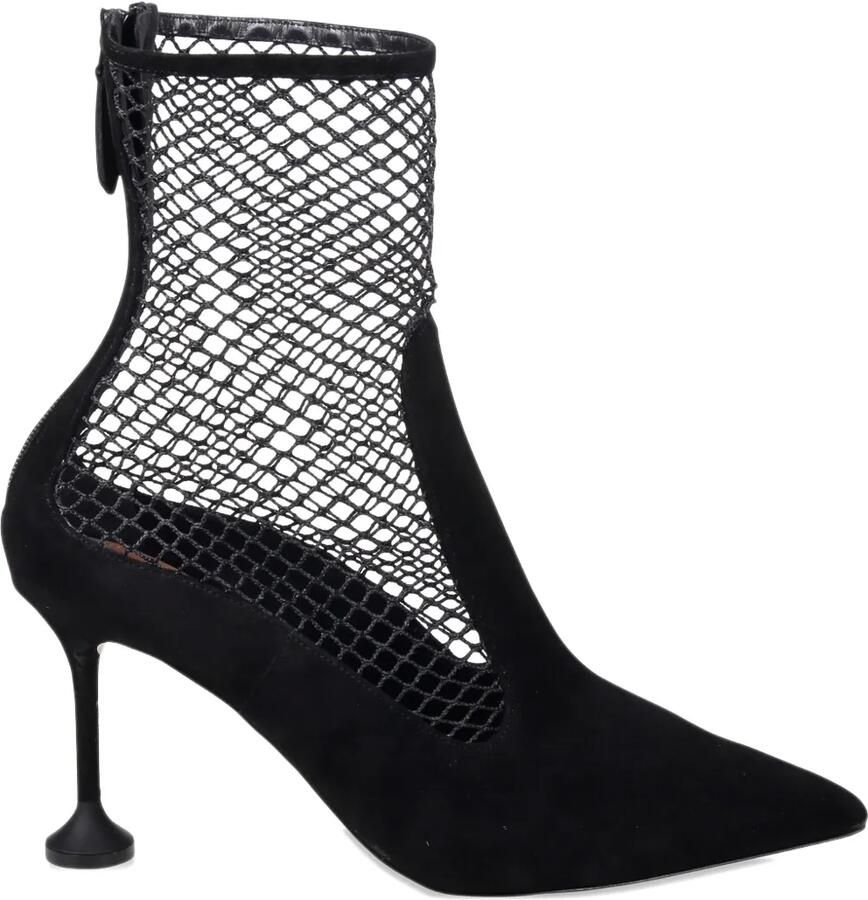 Aquazzura 85 mm suède pumps met mesh Zwart