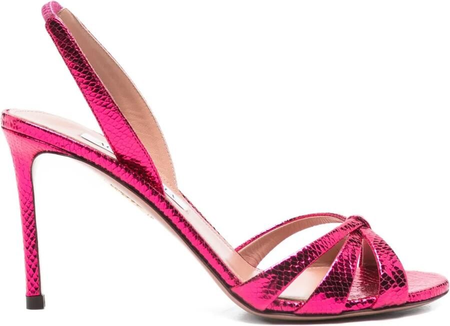 Aquazzura 85 mm Tati slingback sandalen Roze