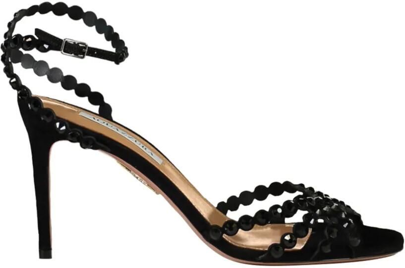 Aquazzura 85 mm Tequila sandalen Zwart