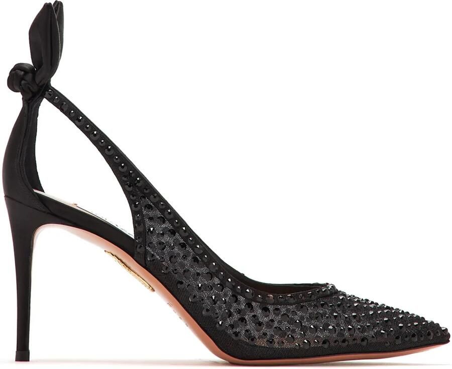 Aquazzura 85mm pumps verfraaid met kristallen Zwart