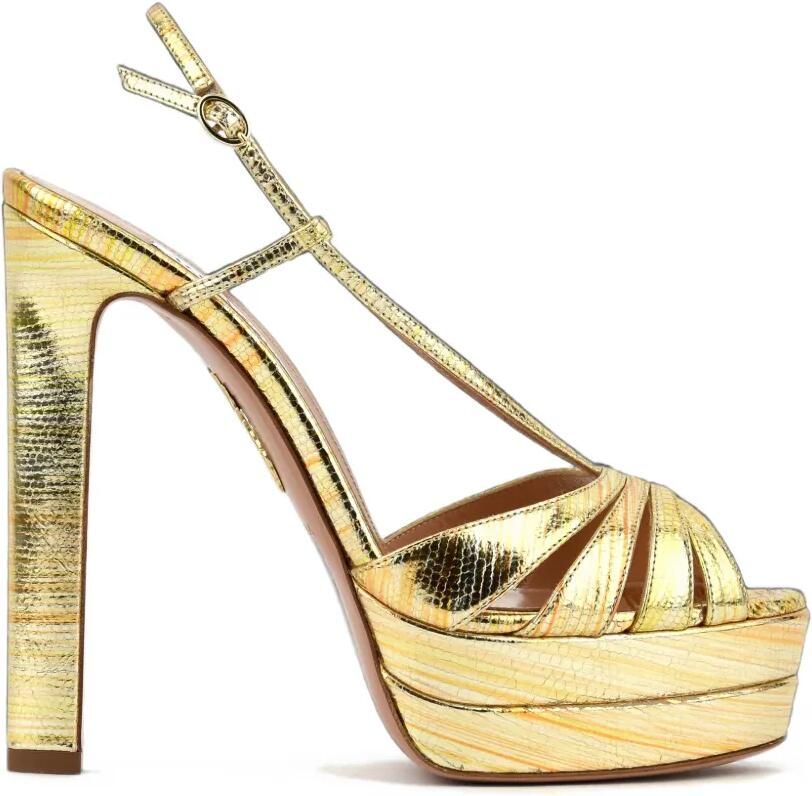 Aquazzura Aimee 130 sandalen Goud