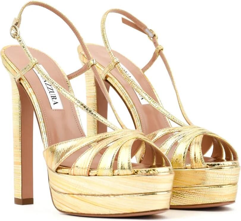 Aquazzura Aimee 130 sandalen Goud - Foto 5