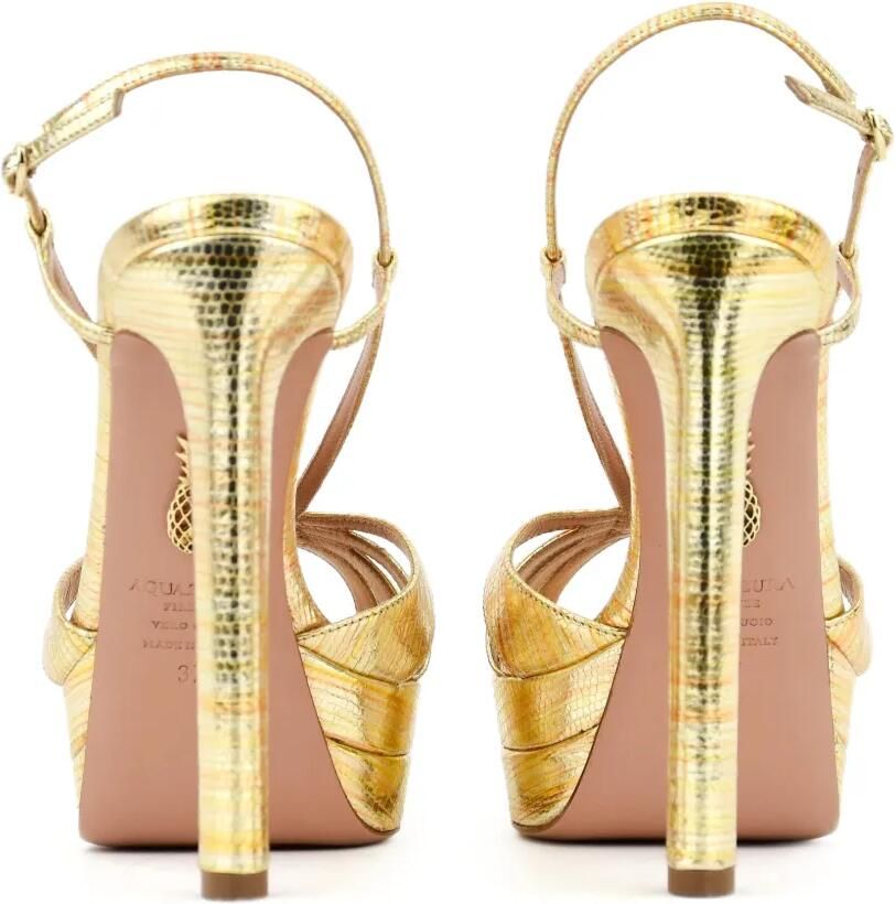 Aquazzura Aimee 130 sandalen Goud - Foto 3