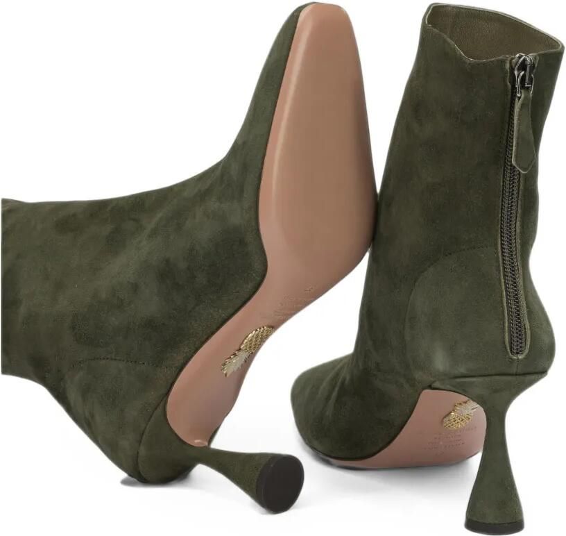 Aquazzura Amore suède enkellaarzen Groen - Foto 3
