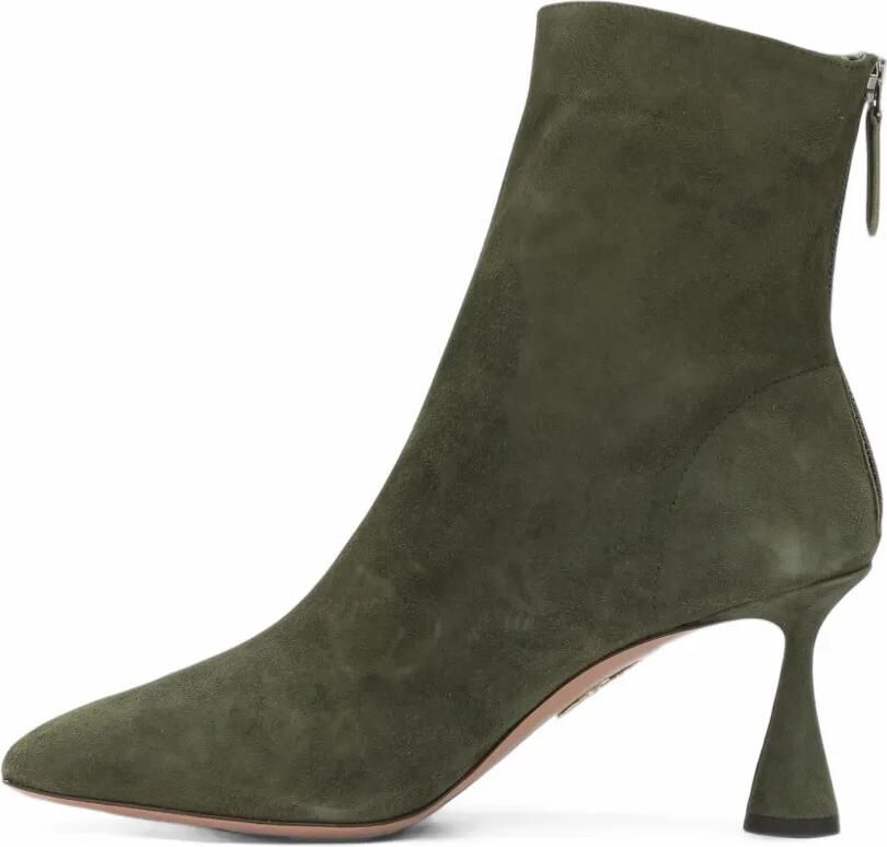 Aquazzura Amore suède enkellaarzen Groen - Foto 4