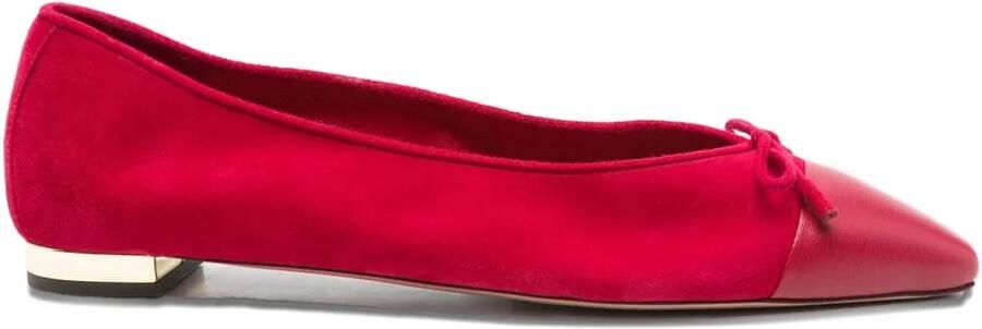 Aquazzura Ballerina's met strikdetail en kapneus Rood