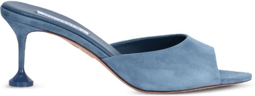 Aquazzura Bisous 65 muiltjes Blauw