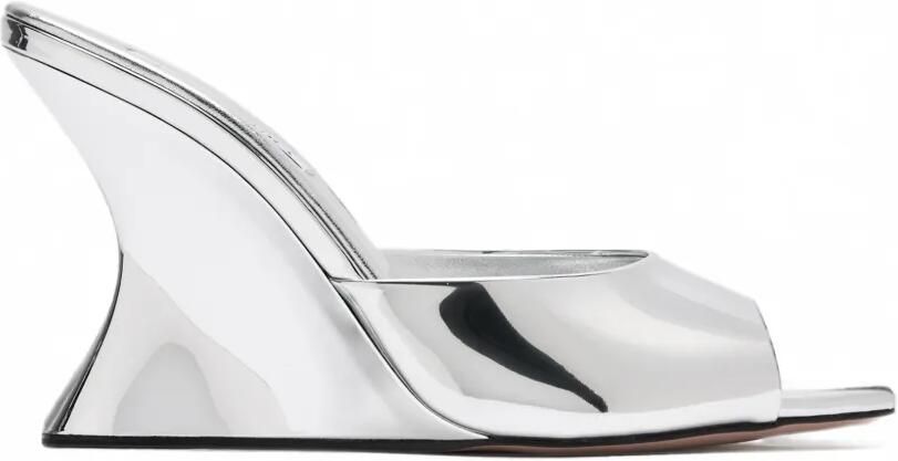 Aquazzura Bisous 95 sandalen met sleehak Zilver
