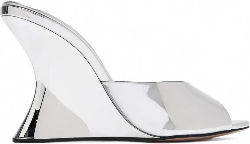 Aquazzura Bisous 95 sandalen met sleehak Zilver - Foto 4