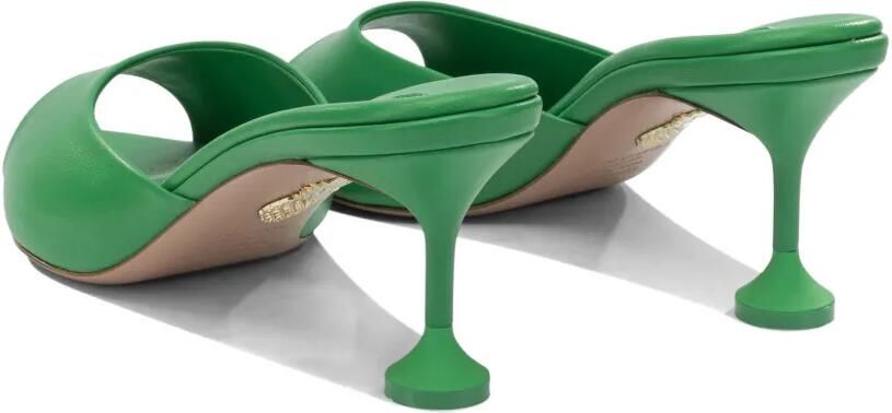 Aquazzura Bisous leren muiltjes Groen - Foto 4