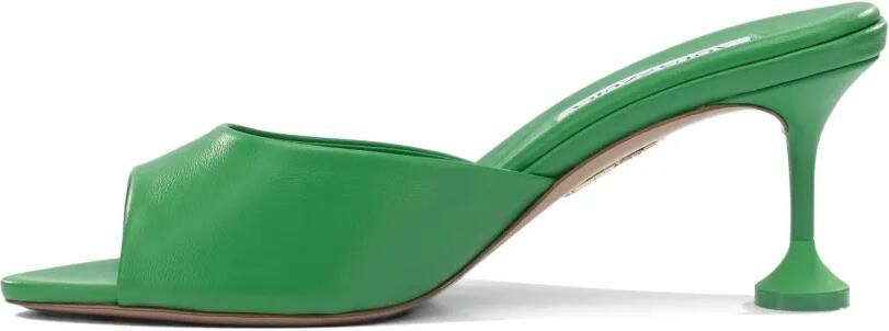 Aquazzura Bisous leren muiltjes Groen - Foto 5