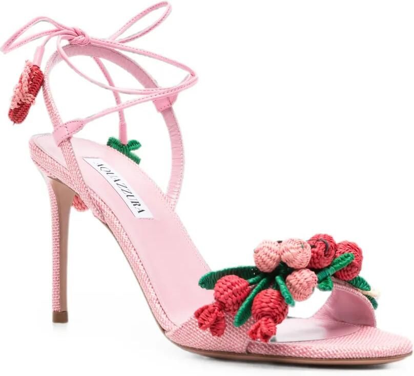 Aquazzura Botanica sandalen 85 Roze - Foto 3