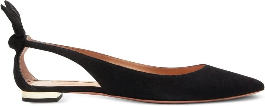 Aquazzura Bow Tie ballerina's met uitgesneden details REM BLACK