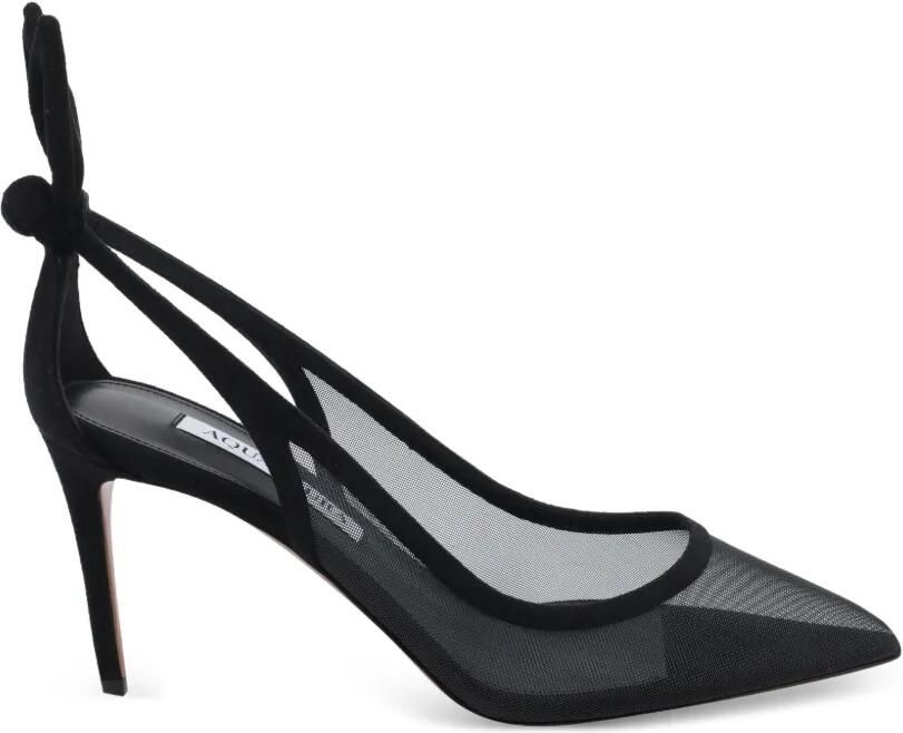 Aquazzura Bow Tie mesh pumps Zwart