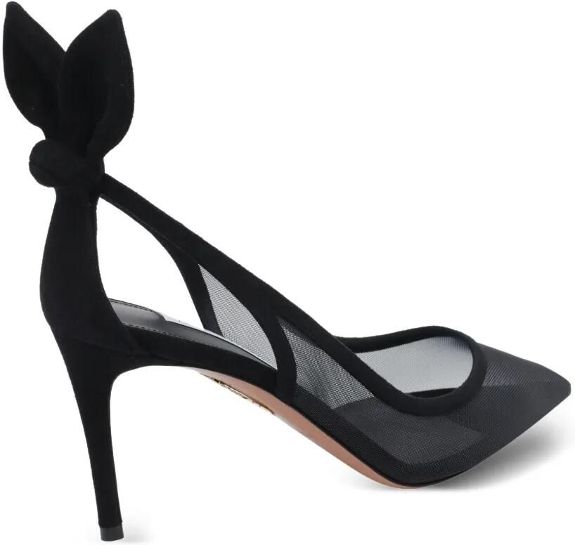 Aquazzura Bow Tie mesh pumps Zwart - Foto 2