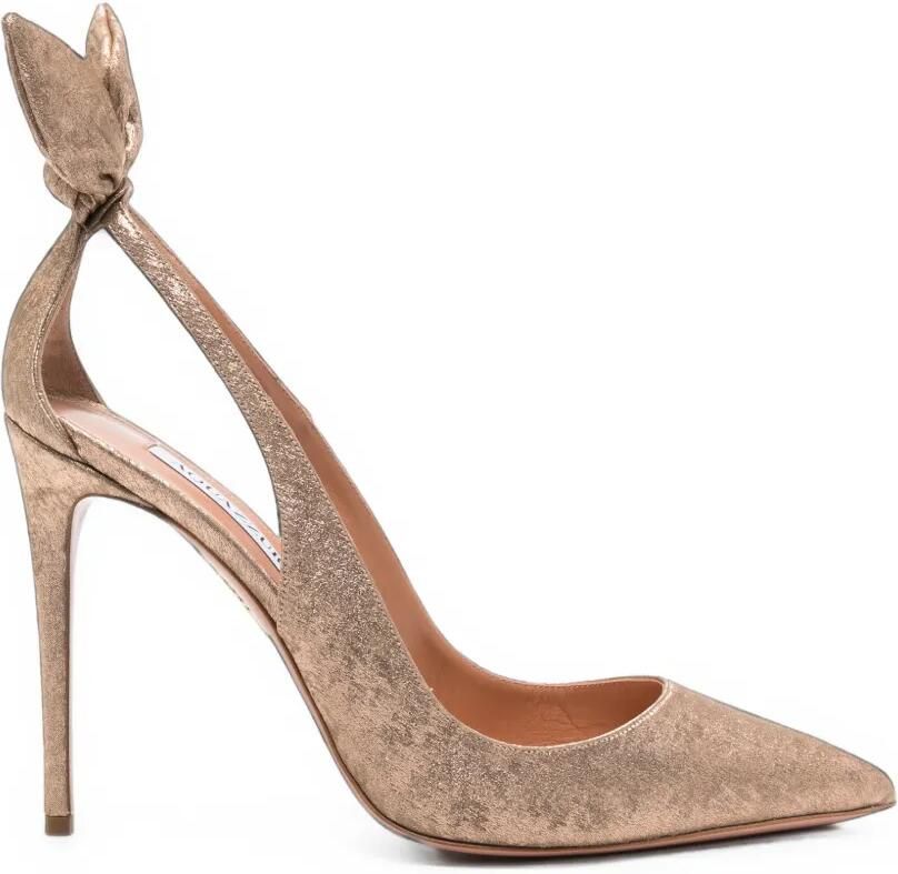 Aquazzura Bow Tie pumps Goud